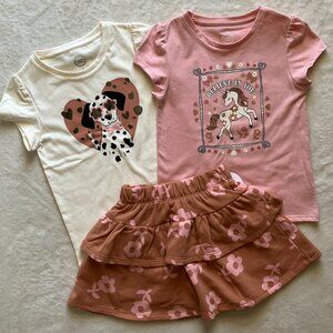 5 Girl Wonder Nation T-Shirts & Skort Bundle